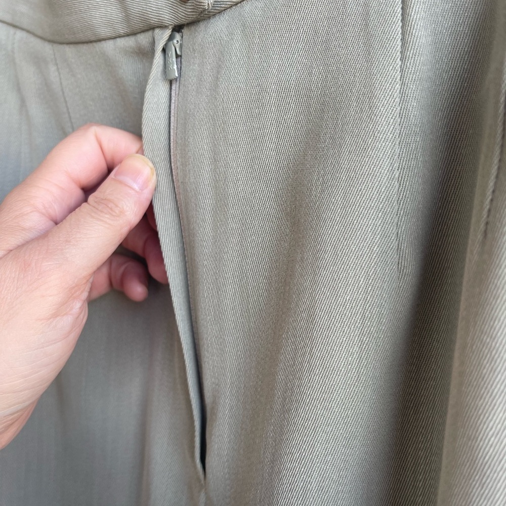 Vintage Carlisle Pencil Skirt Tan Back Zip Size 4 - Picture 5 of 8